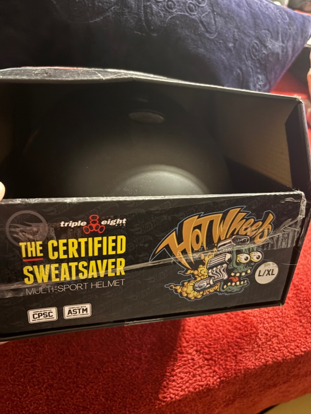 Triple Eight Hot Wheels Certified Sweatsaver Multi-Sport Helmet - Black (L/XL)